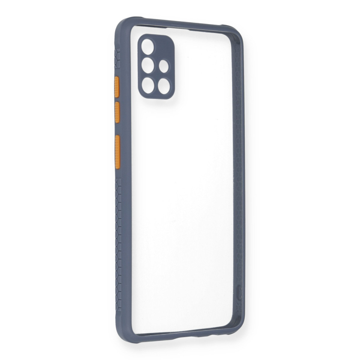 Galaxy A71 Kılıf Miami Şeffaf Silikon - Gri