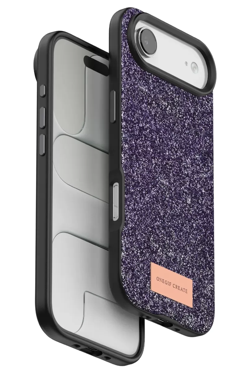 iPhone 17 Air Bright Simli Kapak - Derin Mor