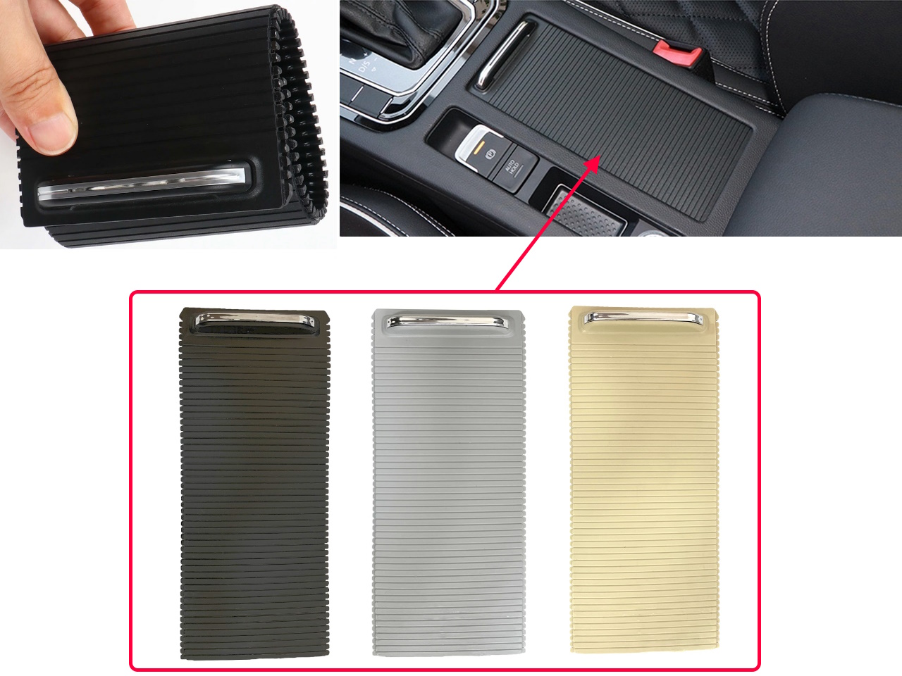 VOLKSWAGEN - SHARAN-TİGUAN-PASSAT B7-B8 KONSOL SÜRGÜ - GRİ M7951 OEM:3G0862531A / 3G0862531F
