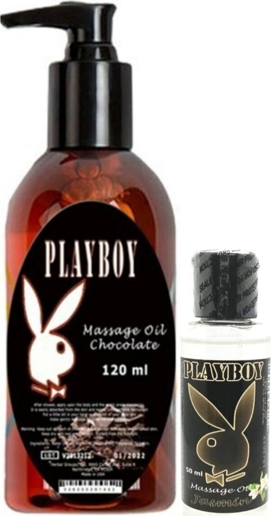 Playboy Aromaterapi Çikolata Massage Oil 120 Ml + Jasmin Aromalı Massage Vücut Masaj Yağı 50 Ml