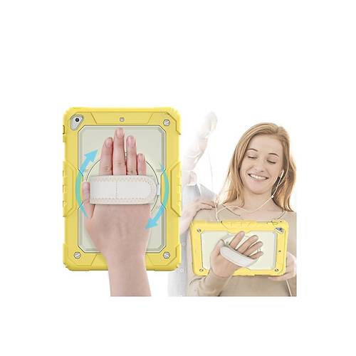 iPad 5 Air 9.7 K�l�f Strap New Tablet Kapak - Sar�