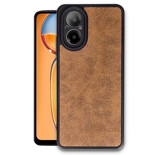 Realme 12 Lite K�l�f Aras Deri Kapak - Taba