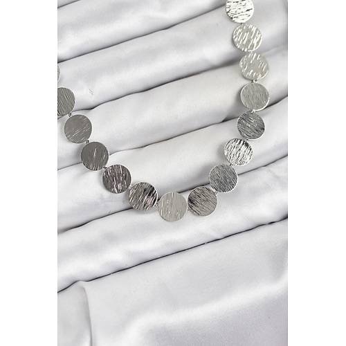 Yuvarlak Plaka Model G�m�� Renk Kad�n Kolye