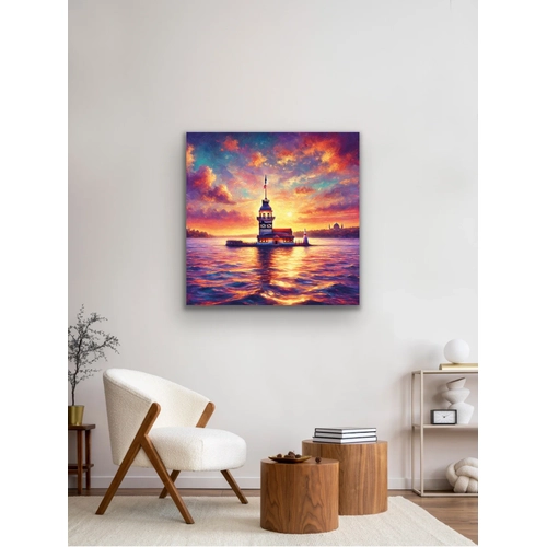 K�z Kulesi Kanvas Tablo 90x90cm