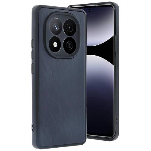 Redmi Note 14 Pro 5G K�l�f Aras Deri Kapak - Lacivert