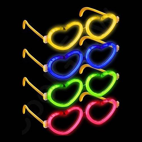 Glow Kalpli Fosforlu G�zl�k 6�l� Renkli Set � Neon Parti