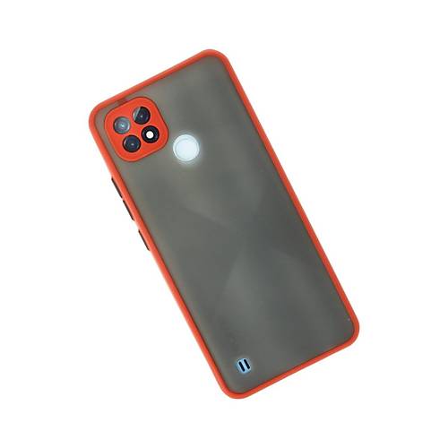 Realme C21 K�l�f Montreal Silikon Kapak - K�rm�z�