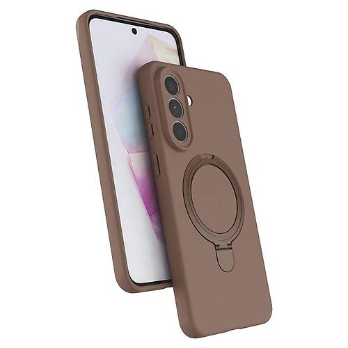 Galaxy A57 5G Regal Magsafe Standl� Kapak - ��l Titanyum