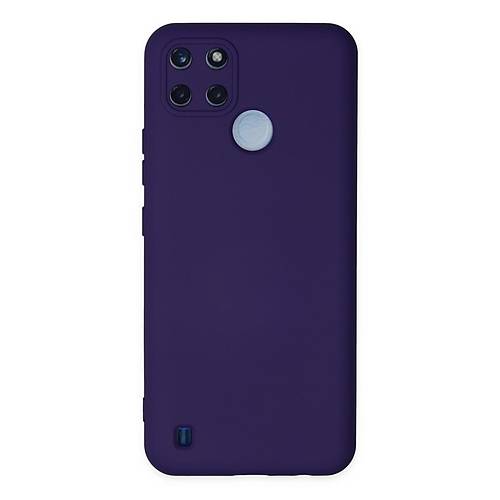 Realme C25Y K�l�f Nano i�i Kadife Silikon - Mor