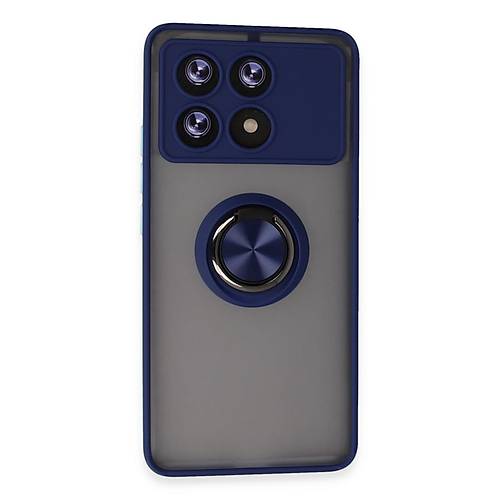 Poco X6 Pro K�l�f Montreal Y�z�kl� Silikon Kapak - Lacivert
