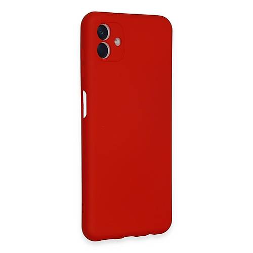 Galaxy A04E K�l�f Nano i�i Kadife Silikon - K�rm�z�