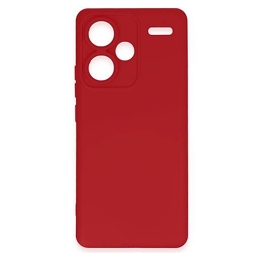 Redmi Note 13 Pro Plus K�l�f Nano i�i Kadife Silikon - K�rm�z�