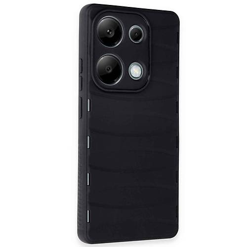 Redmi Note 13 Pro 4G K�l�f Bibercas Silikon Kapak - Siyah