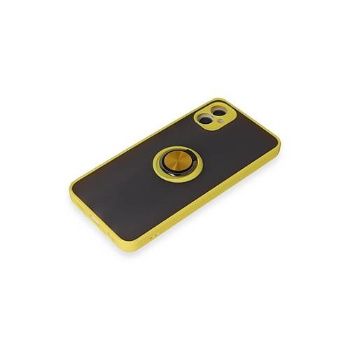 Galaxy A05 K�l�f Montreal Y�z�kl� Silikon Kapak - Sar�