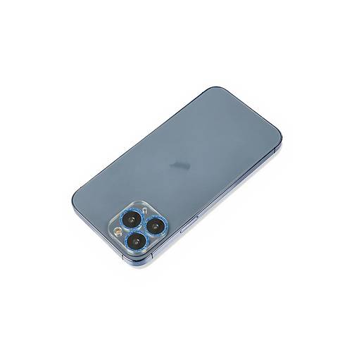 iPhone 11 Pro Shine Kamera Lens Koruma Cam - Mavi