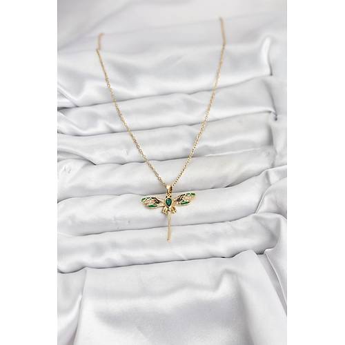 316L �elik Zincir Gold Renk Yusuf�uk Model Zirkon Ta�l� Kad�n Kolye