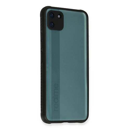 Realme C11 K�l�f Miami �effaf Silikon - Siyah