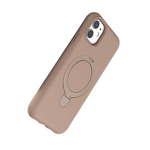 iPhone 11 Regal Magsafe Standl� Kapak - ��l Titanyum