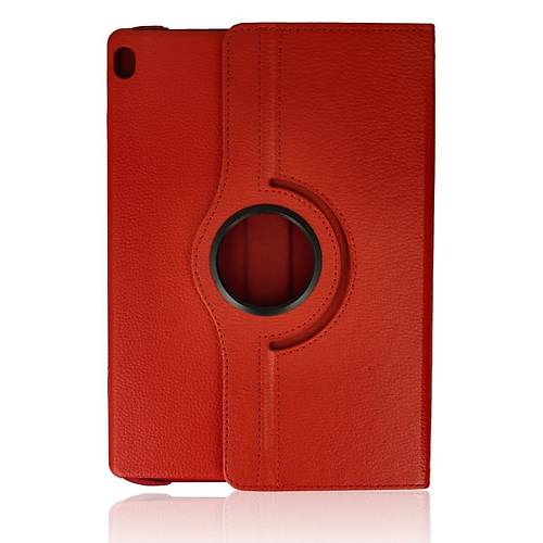 M10 X505F K�l�f 360 Tablet Deri K�l�f - K�rm�z�