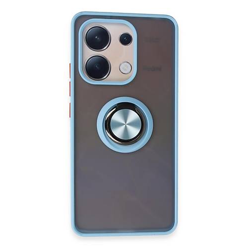 Redmi Note 13 4G K�l�f Montreal Y�z�kl� Silikon Kapak - Buz Mavi