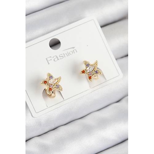 Pirin� Zirkon Ta�l� Y�ld�z Model Gold Renk �ocuk K�pe