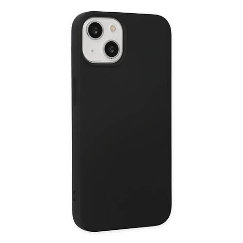 iPhone 15 Plus K�l�f Nano i�i Kadife Silikon - Siyah
