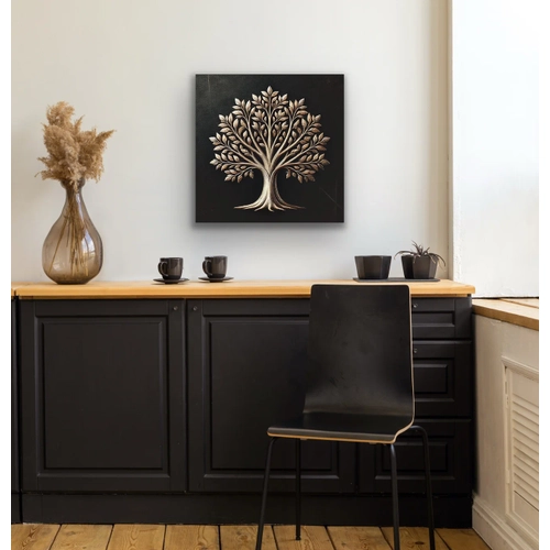 Bronz A�a� Kanvas Tablo 60x60cm
