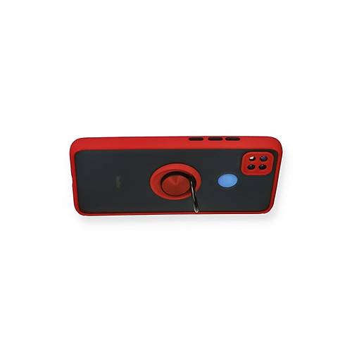 Redmi 9C K�l�f Montreal Y�z�kl� Silikon Kapak - K�rm�z�