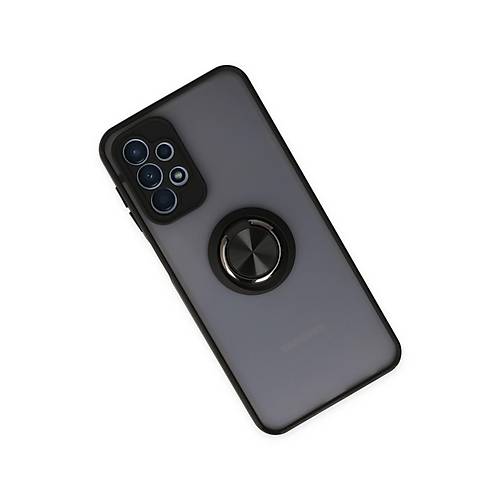 Galaxy A23 4G K�l�f Montreal Y�z�kl� Silikon Kapak - Siyah