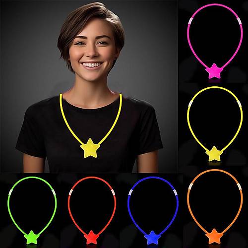 Glow Y�ld�z Kolye - Glow Kolye - Glow Partisi Y�ld�z Kolye 6 Adet