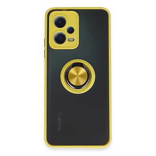Redmi Note 12 5G K�l�f Montreal Y�z�kl� Silikon Kapak - Sar�