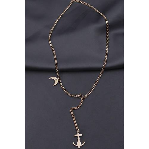 �elik Rose Renk �apa Tasar�ml� Kad�n Kolye