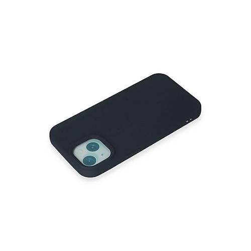 iPhone 15 Plus K�l�f Nano i�i Kadife Silikon - Lacivert