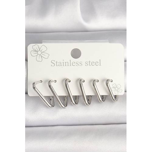 316L �elik G�m�� Renk ��gen Model Kad�n K�pe Seti