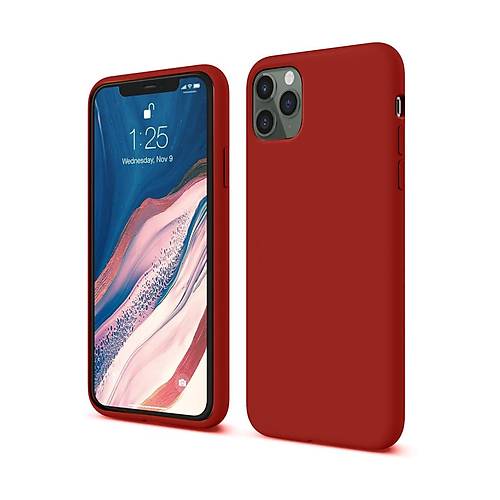 iPhone 11 Pro K�l�f First Silikon - Bordo
