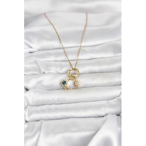 316L �elik Gold Renk Gece G�nd�z Tema Charml� Kad�n Kolye