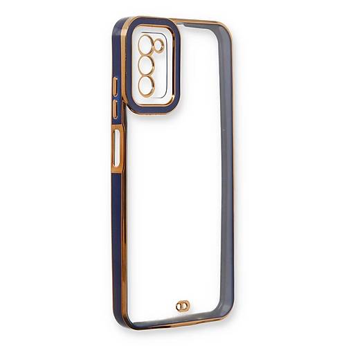 Galaxy A03S K�l�f Liva Lens Silikon - Mavi