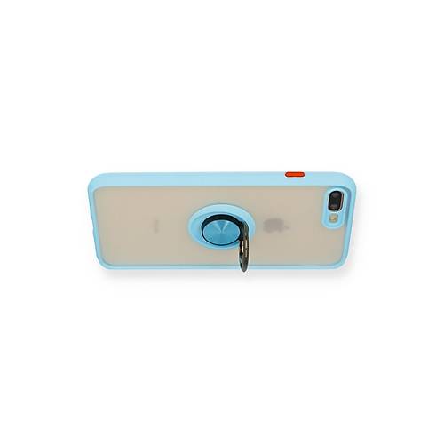 iPhone 7 Plus K�l�f Montreal Y�z�kl� Silikon Kapak - Buz Mavi