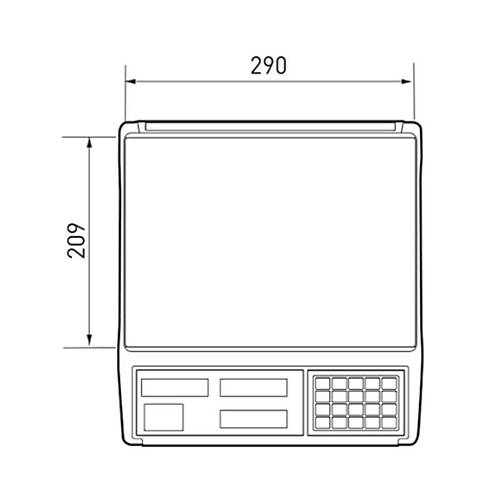CAS ER JR 30KG LCD EKRAN BOYUNSUZ F�YAT HESAPLAMALI TERAZ�