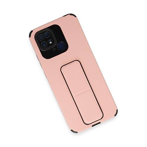 Redmi 10C K�l�f Mega Standl� Silikon - Pudra