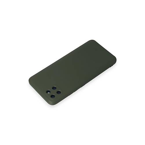 Realme C11 K�l�f Nano i�i Kadife Silikon - Koyu Ye�il