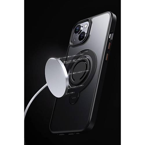 iPhone 12 Avatar 360 D�nen Magsafe Kapak - Siyah
