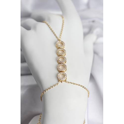 Pirin� Gold Renk Zirkon Ta�l� S�ral� Halka Model Kad�n �ahmeran