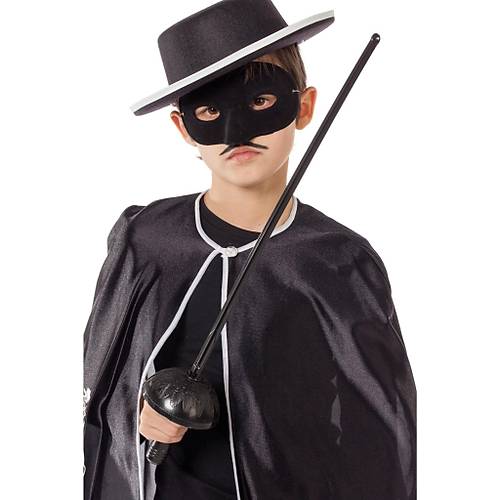 Zorro Kost�m Plastik Aksesuar Seti � Maske ve K�l�� (67 cm)