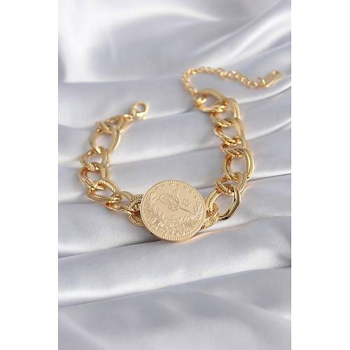 316L �elik Gold Renk Re�at Alt�n Model Samanyolu Kad�n Bileklik