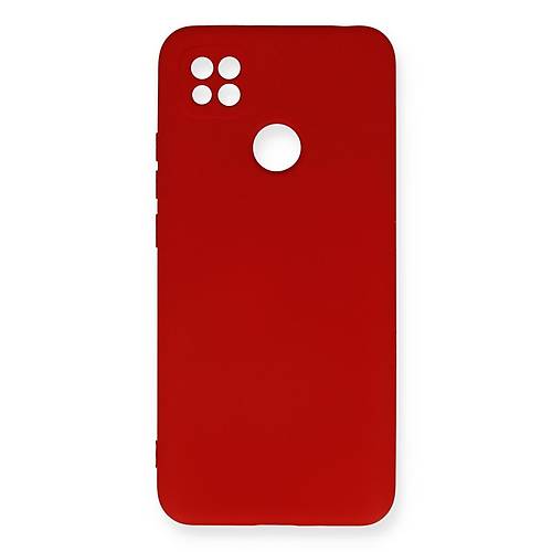 Redmi 9C K�l�f Nano i�i Kadife Silikon - K�rm�z�