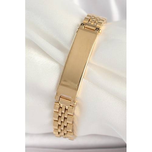 316L �elik Gold Renk Zincir K�nye Model Erkek Bileklik