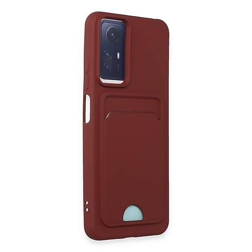 Redmi Note 12S K�l�f Kelvin Kartvizitli Silikon - Bordo