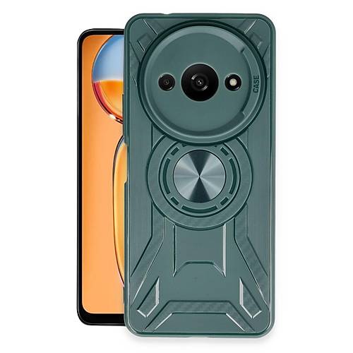 Redmi A3 4G K�l�f Lincoln Silikon - Koyu Ye�il