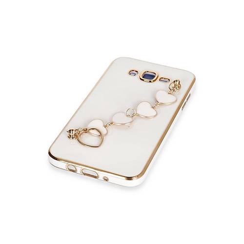Galaxy J7 K�l�f Esila Silikon - Beyaz